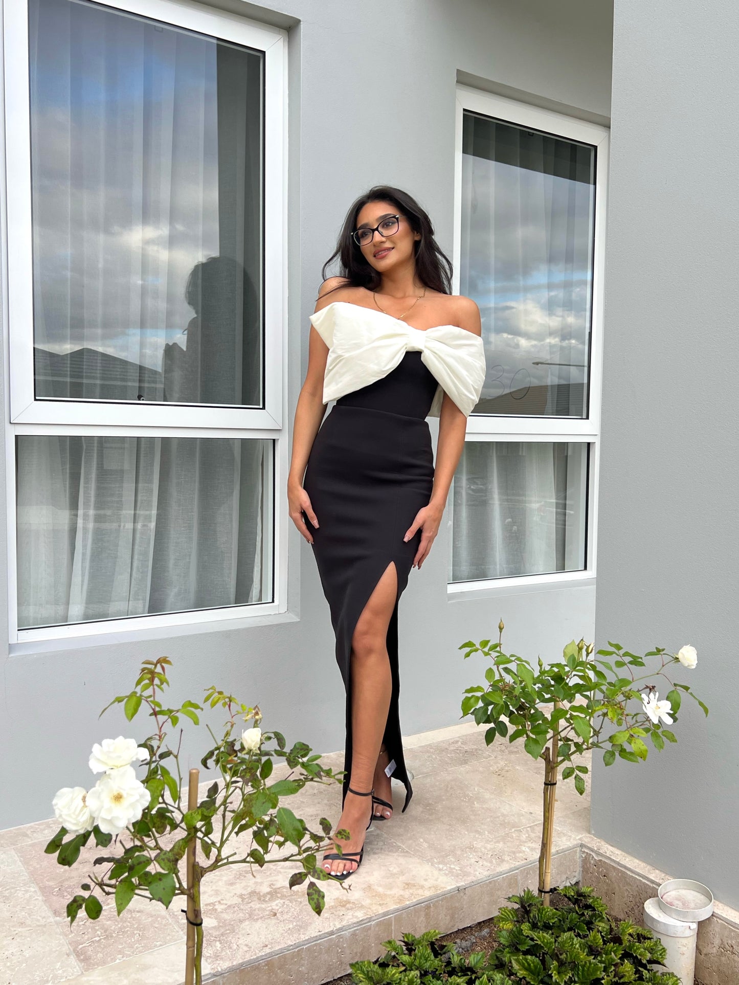 Rachel Gilbert Kace gown - Black/Ivory