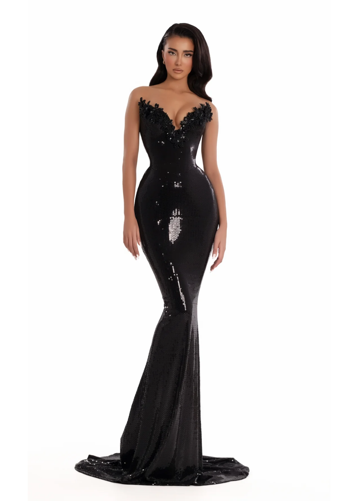 Albina Dyla Eclipta gown - black