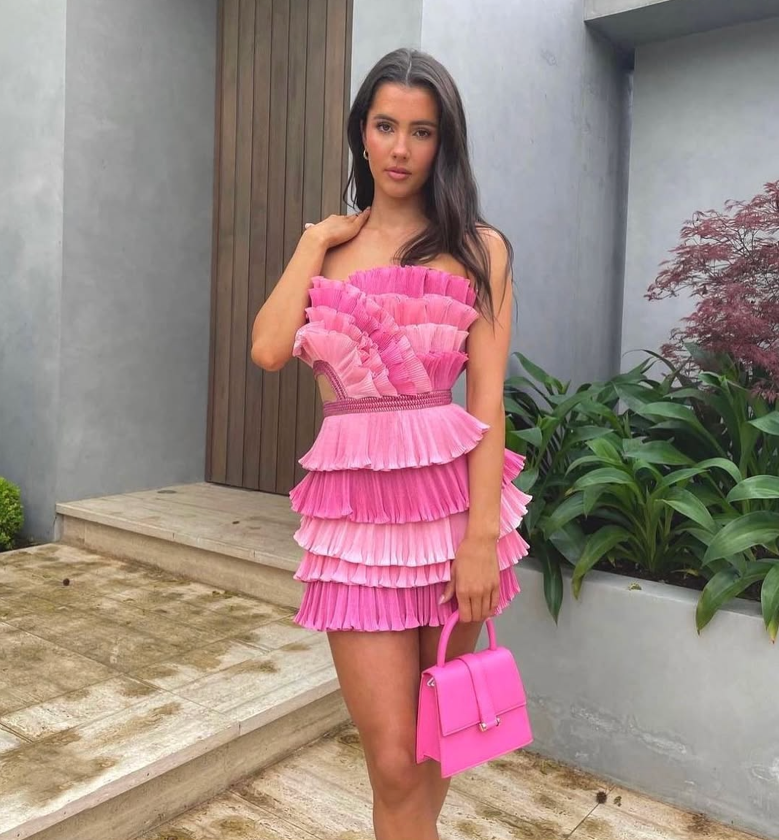 eliya the label josephine dress pink ELIYA Josephine Dress Pink (HIRE) Goddess Kleopatra