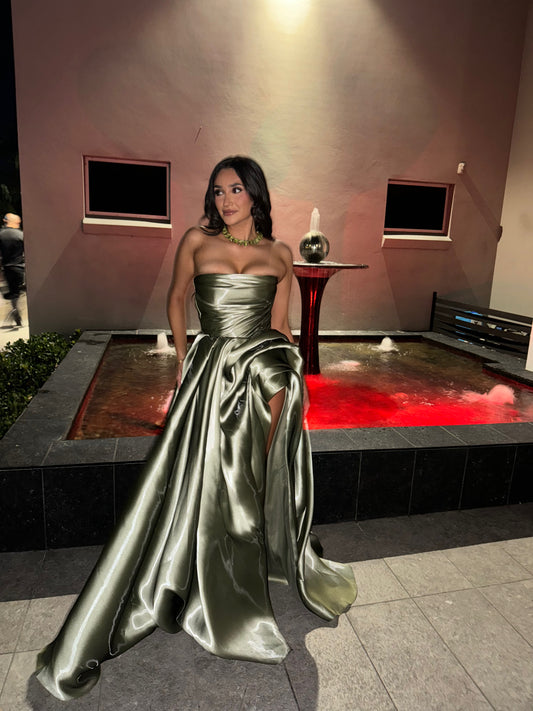 Custom made Pistachio wet gown