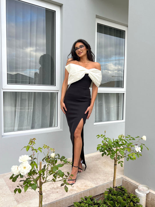 Rachel Gilbert Kace gown - Black/Ivory
