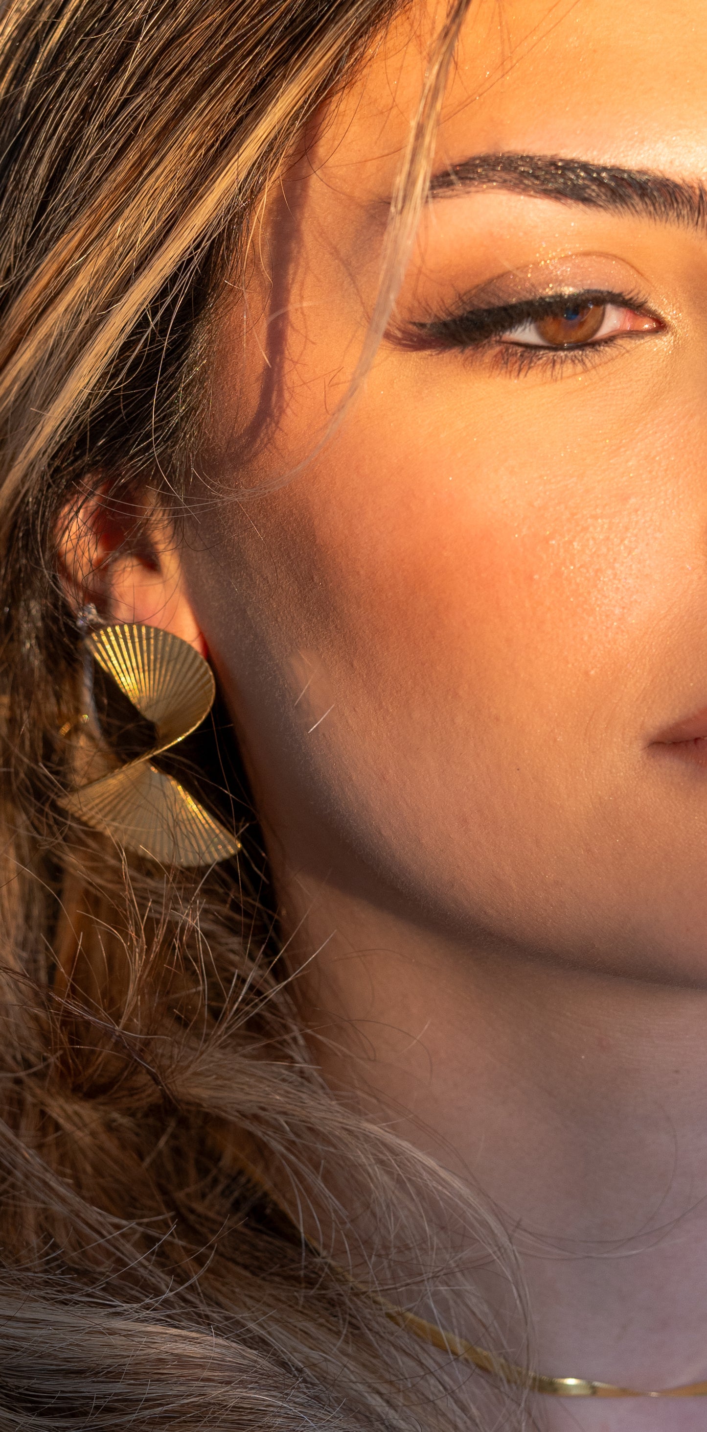 Gold Spiral Earrings