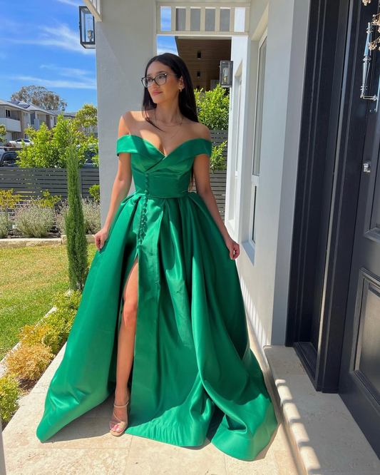 Lia Stublla Green corset gown