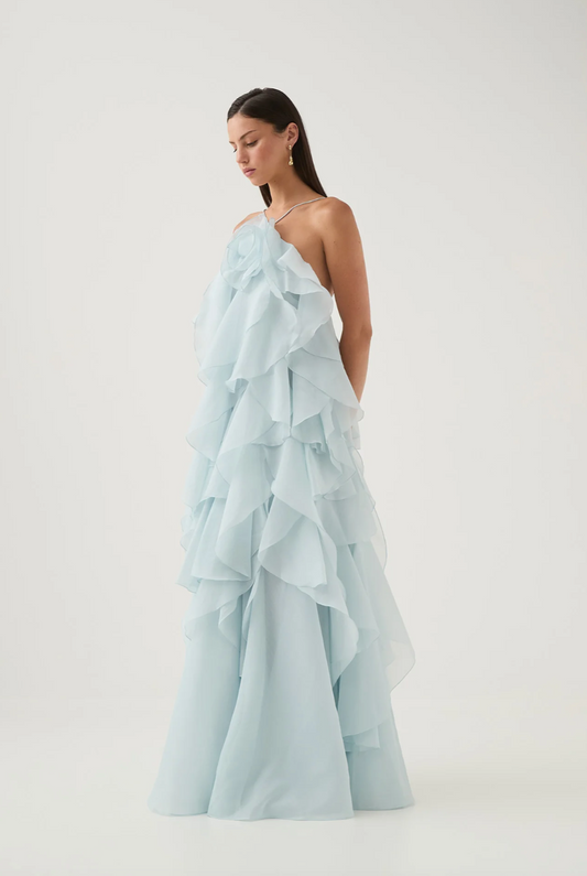 Aje Pandorea Layered Maxi Dress - blue