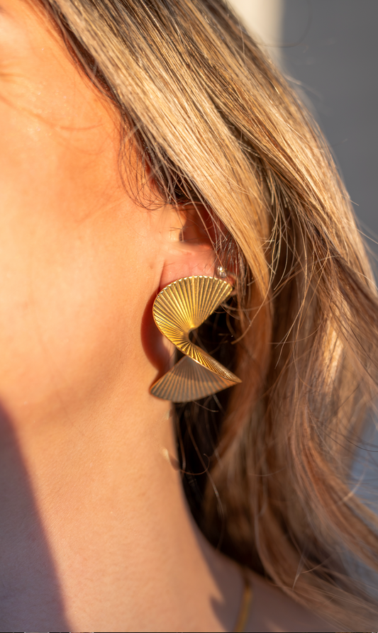Gold Spiral Earrings