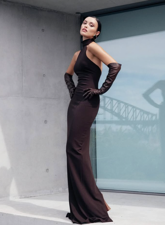 Effie Kat Rhi Gown - coffee