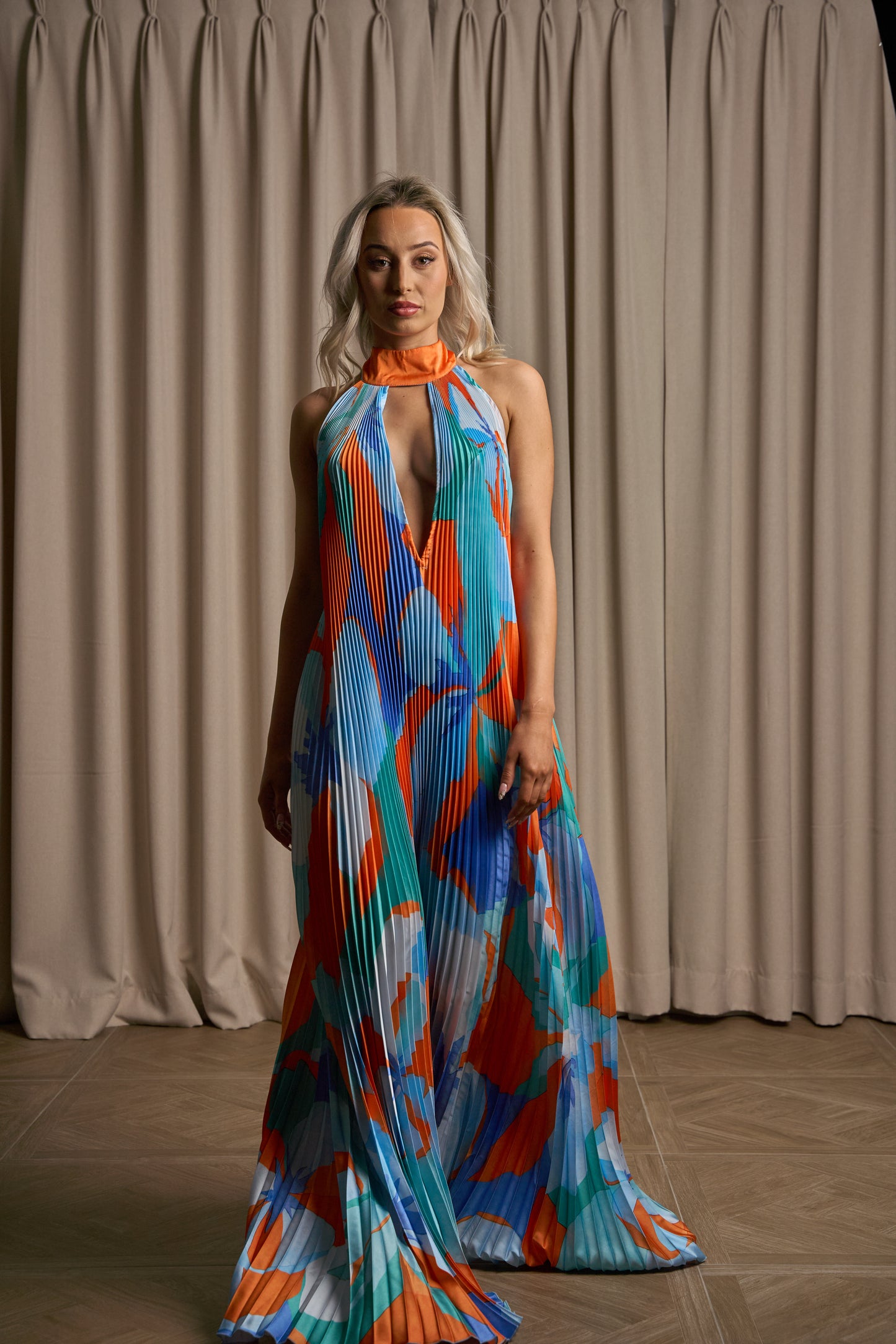 Lidee Opera Gown - Capri Orange